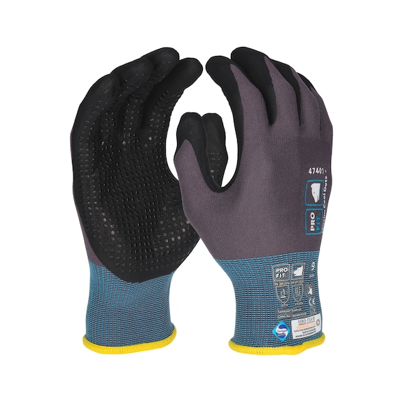 PRO FIT Ninja Maxim 装配防护手套，带小凸起，8 码 - 装配手套