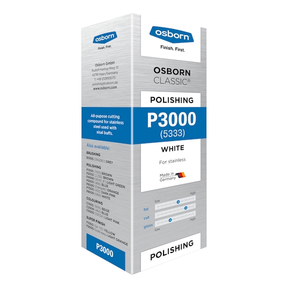 OSBORN Polierpaste Classic Compound P3000 für Edelstahl LBOX - Classic Polierpaste P3000