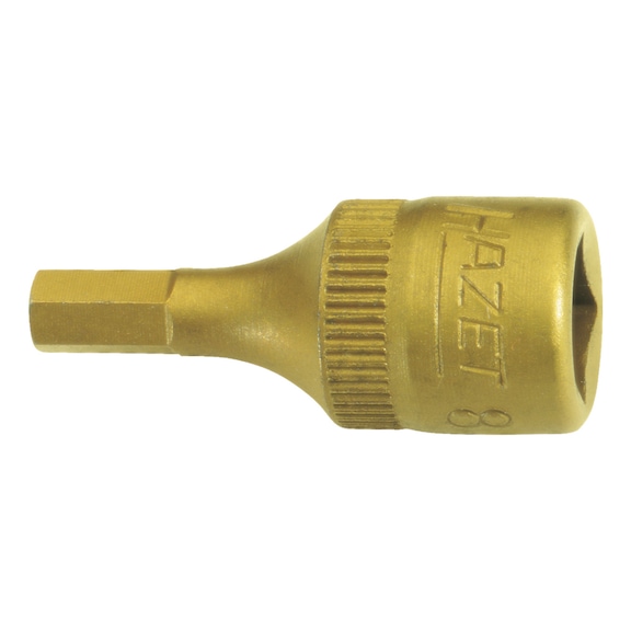 HAZET 批头，3 毫米，1/4 英寸，适用于内六角凹头螺丝 - 套筒起子头