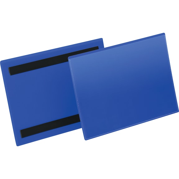 Beschriftungsschild A5 quer, magnetisch, Farbe dunkelblau, VPE: 50 Stück - Beschriftungsschilder