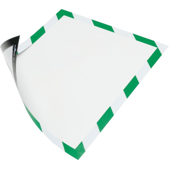 Bastidor magnético DURABLE, parte trasera magnética, A4, col.: verde/blanco - Marco de información, magnético