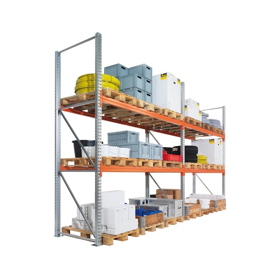 META MULTIPAL S pallet rack 2,700x1,100x3,300mm add-on rack 1,200kg ld cap./bay - META MULTIPAL® pallet shelf