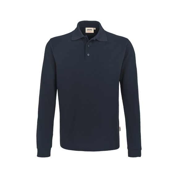 Polo à manches longues Mikralinar HAKRO pour hommes, encre, taille XL - Polo à manches longues MIKRALINAR® pour homme