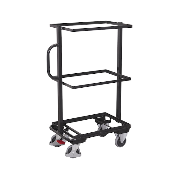 Serving trolley with open load areas