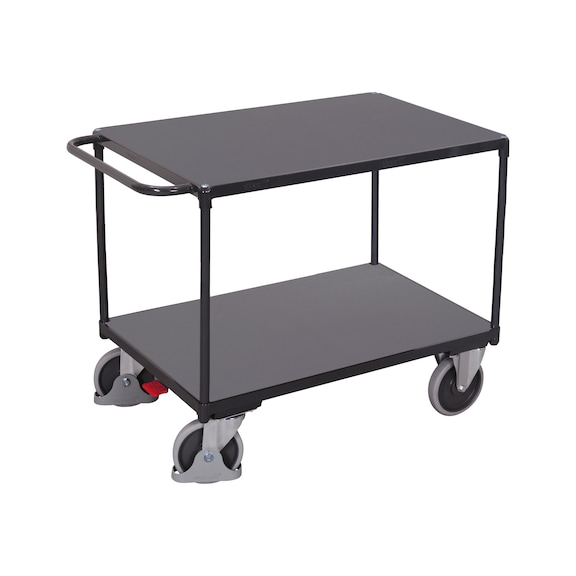 Heavy-duty table trolley with 2 engineered wood load areas