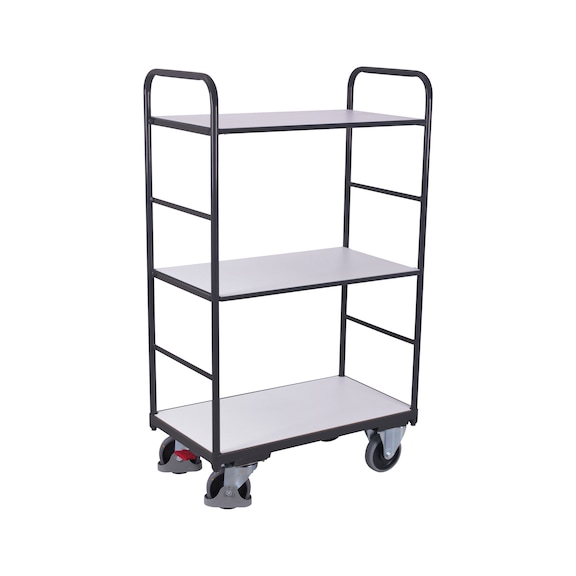 High ESD shelf trolley with three load areas