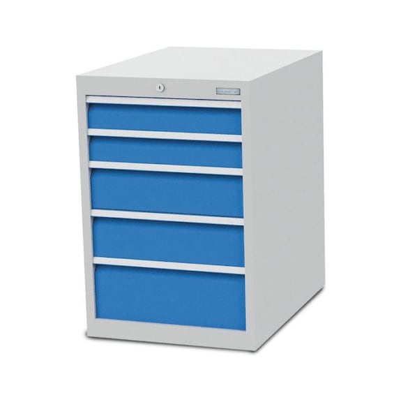 Armoire à tiroirs BEDRUNKA HIRTH h819xl555xp736, 5 tiroirs, RAL 7035/5012 - Drawer cabinets