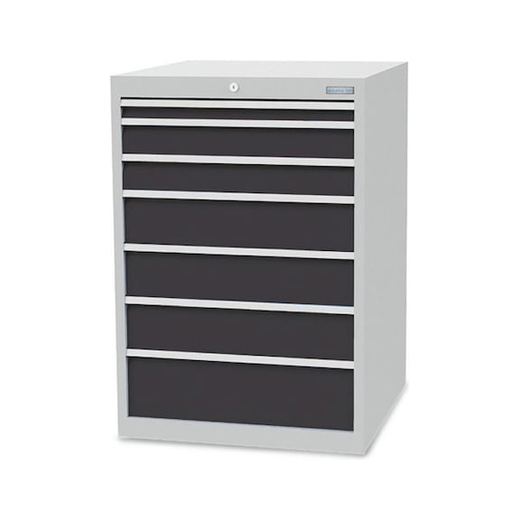 Armoire à tiroirs BEDRUNKA HIRTH h1 319xl705xp736, 7 tiroirs, RAL 7035/7016 - Drawer cabinets