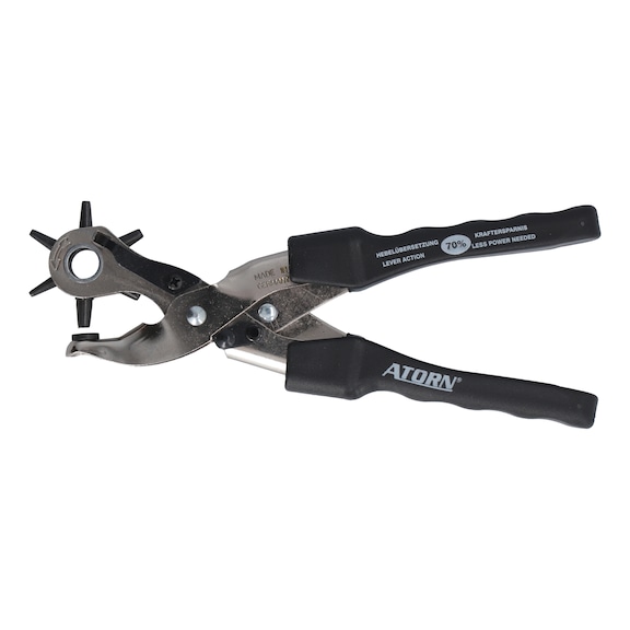Revolving punch lever pliers, adjustable - 1