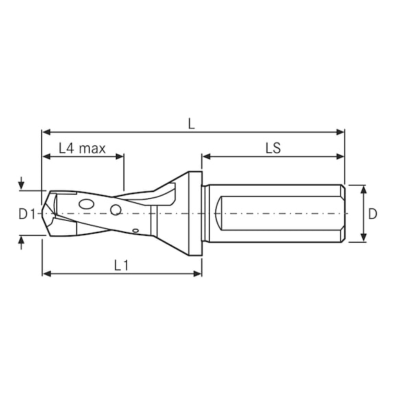 Sistema de perforación modular WIDIA TDMX, profundidad de perforación 1,5xD - 5
