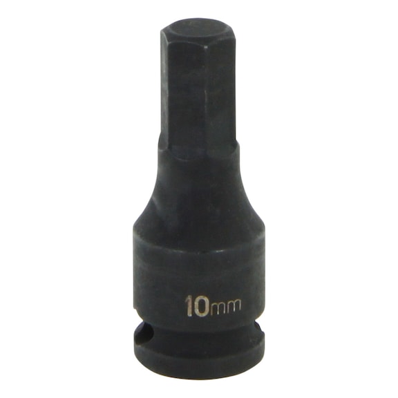 YOKOTA heaxagon-socket force nut 3/8 inch AF 10 mm L 50 mm - Socket wrench insert hexagon socket