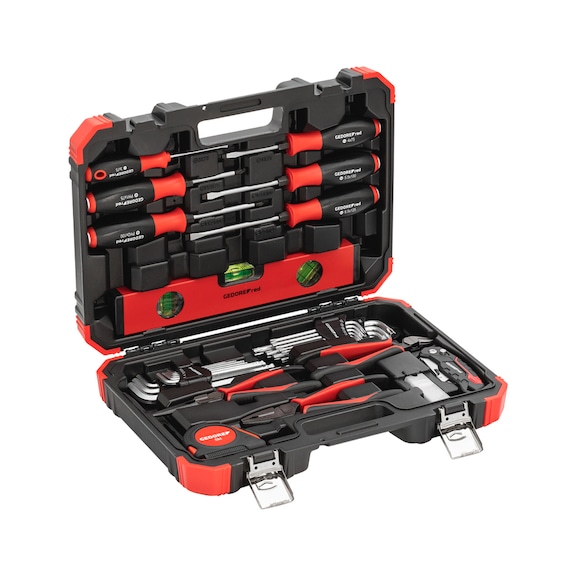 Caja de herramientas GEDORE RED, universal, 43 piezas - Set de herramientas "Medición-Corte-Atornillado" 