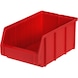 Polypropylene easy-view storage bin, size 2, 335/303 x 209 x 152 mm, red - Easy-view storage bin - 1