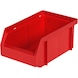 Cutie depozitare cu vizualizare din PP, măr. 4, 161/140 x 106 x 75 mm, roşu - Cutie de depozitare deschisă - 1