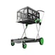 CLAX chariot pliable, chariot à plateforme à deux niveaux, vert, avec boîte - Chariot pliable - 1