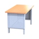 机床侧边桌，1500x750x640-990 毫米，带多孔金属板侧壁，RAL 7035 - 机床侧边桌，带手动高度调节和多孔金属板侧壁 - 2