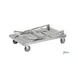 Stainless steel platform trolley C2 with push handle, folding - 2