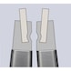Alicates arandela presión KNIPEX A21 165&nbsp;mm puntas integ. para anillos externos - Alicates de precisión para anillos de seguridad con puntas incrustadas, alambre de banda elástica de acero - 3