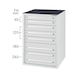 ORION tool cabinet S, 7 drawers, RAL7035/7035, fully extending drawers - Drawer cabinet S — with fully extending drawers - 2