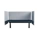 LUXOR desk divider, colour light grey, width 1200 mm, height 600 mm, depth 20 mm - Desk dividers in two colours - 2