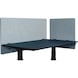 LUXOR desk divider, colour light grey, width 1200 mm, height 600 mm, depth 20 mm - Desk dividers in two colours - 3