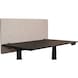 LUXOR desk divider, colour light grey, width 1200 mm, height 600 mm, depth 20 mm - Desk dividers in two colours - 1