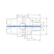 ATORN hydraulische klauwplaat HSK-A100 14&nbsp;mm x 95&nbsp;mm - Hydraulische klauwplaat type A - 2
