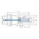 ATORN shrink tutucu HSK63 x 16 A120 (KKB), uzun model, ağır tip işleme - Soğutma sıvısı delikleri ile hassas Shrink tutucu (KKB) - 2