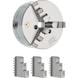BISON 3- Backen-Drehfutter Stahl Durchmesser100 mm DIN 6350 3504-100 - Dreibacken-Drehfutter, Planspiralfutter - 1