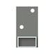 Start or end post attachment TS height (H) 750mm incl. sleeve anchor - Start or end post attachment for partitioning system - 1