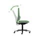 BIMOS swivel work chair, NEON, w. wheels and permanent contact backrest, green - NEON swivel work chair with castors - 3