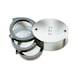 ATORN Einschlaglupe 3-6-9-fache Vergrößerung 3 Bikonvexlinsen Durchmesser 30 mm