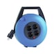 Dérouleur de câble HEDI, bleu, avec conduite en PVC de 10&nbsp;m, noire