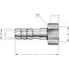BILZ HERMETIKUS K-AT 0 钢制螺纹带倒钩软管接头 G 1/4 英寸 10 毫米 - 气动螺口式套筒 K-GT A - 2