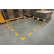 self-adhesive floor marker shape foot 90 mm x 240 mm 0.7 mm - marqueur d'espace de stationnement - 5