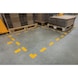self-adhesive floor marker shape foot 90 mm x 240 mm 0.7 mm - marqueur d'espace de stationnement - 6