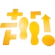 Selbstklebende Stellplatzmarkierung Form Kreuz Farbe signalgelb 150x0,7x150 mm |OUTLET - Stellplatzmarkierungen |OUTLET - 1