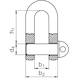 D形锁扣，类似 DIN 82101，负载能力 600 kg - 钩环 - 2