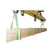Cinta de eslinga, 2 capas 60x7 mm, verde, capacidad carga 2000 kg, 6 m longitud - Correa de elevación con soporte de grúa - 2