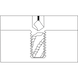Vrták na strojní závitník ATORN, slinutý karbid, TiN M3, 2,5&nbsp;mm - Vrtací stahovák pro závitník - 3