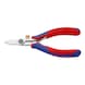 KNIPEX electronics wire stripping shears 130&nbsp;mm polished head 2-component handle - Mini wire stripping pliers with adjustment function and opening spring - 1
