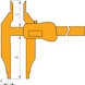 TESA dijital sürgülü kumpas, 250&nbsp;mm, 0,01 mm TWIN-CAL, IP67, bıçak uçlarıyla - Elektronik atölye tipi sürgülü kumpaslar - 2