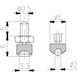 TESA meetinzetstuk type TN 30 W, met hardmetalen punt - Meetinzetstukken M2,5 - 2
