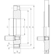 BISON-klauwplaatflens, DIN 55029, diameter 200–5-X 8240, speciale gieting - Korte conusflens - 2