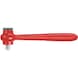KNIPEX 1/2 inch VDE reversible ratchet, length 270 mm, insulated to 1,000 V - VDE reversible ratchet, 265&nbsp;mm - 1