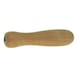 Rukojeť pilníku z&nbsp;tvrdého dřeva, délka 120 mm, integrovaná svorka