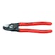 Pince coupe-câble KNIPEX 165 mm, poignée en plastique - Pince pour câble avec articulation vissée ajustable, autofreinante - 1