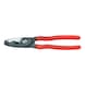 Štípací kleště na kabely KNIPEX, 200&nbsp;mm, dva břity, s&nbsp;plastovou rukojetí - Štípací kleště na kabely s&nbsp;dvojitou řeznou hranou - 1