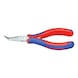 KNIPEX electronics gripping pliers, 145 mm, flat rd lg jaws, angled at 45 deg. - Gripping pliers for electronics - 1