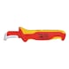 KNIPEX cable sheath stripping knife VDE 155&nbsp;mm elbow cutting two-comp handle - VDE cable and sheath stripping knife - 1